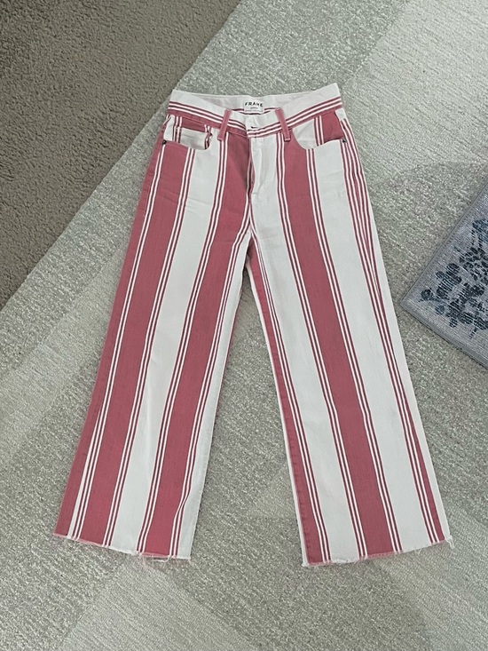 Frame Denim Denim - Frame Vintage Crop fiery stripe Wide-Leg Jeans soft denim